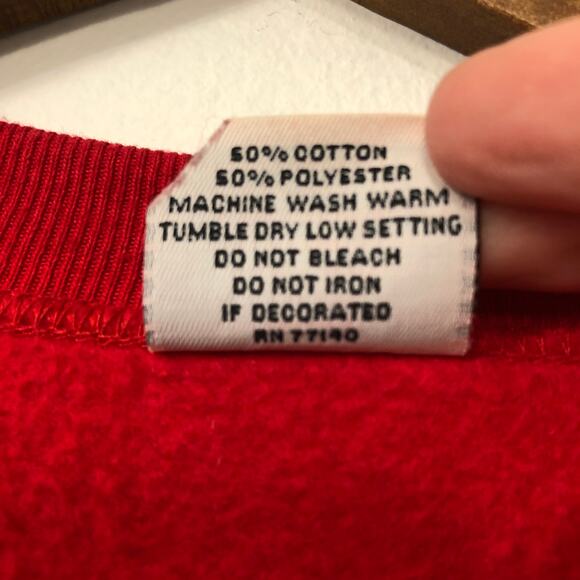 VTG 90s Girardin Christmas Cardinal Sweatshirt Cardigan L Glitter Appliqué USA - Picture 7 of 13